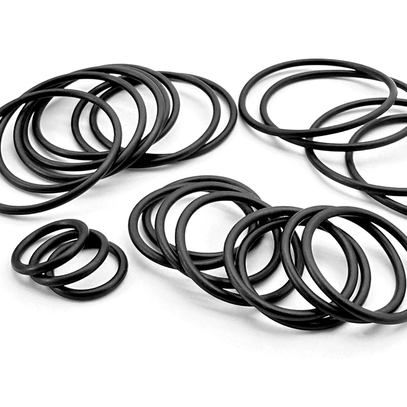 Wear Resistant Black NBR O Ring 50Pcs CS1mm OD3-30mm High Elastic Oil Proof Seal Washer Household Water Tap Pipe Fitting