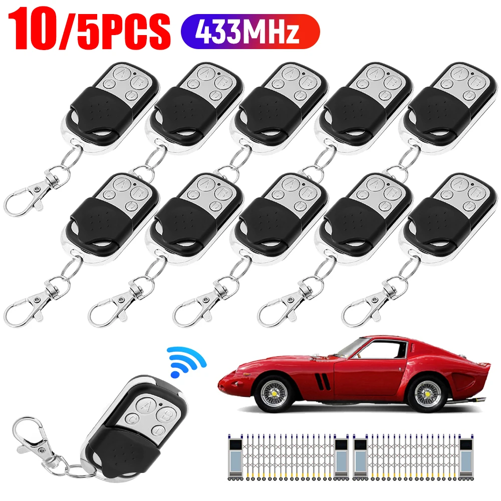 5/10pcs 433MHz Smart Copy Duplicator Remote Control 4 Button Electric Garage Door Gate Remote Cloning 433.92 MHz Transmitter