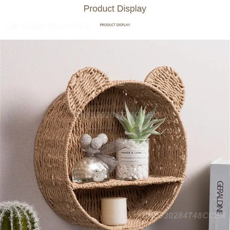 Rattan Storageorganizer Shelves Large Capacity Firm Fruit Basket Home Storage Basket Handmade Strong Sundries Organizer