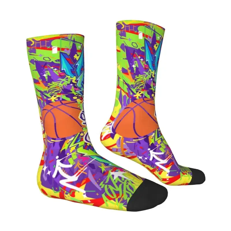 Custom Kawaii Trendy Hip Hop Urban Street Art Graffiti Style Socks Men Women Warm 3D Printed Sports Football Socks