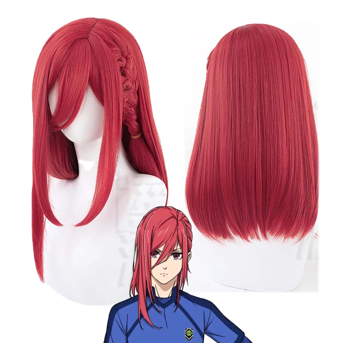 Personaggi anime Gioca Blue Lock Cosplay Reo Mikage Cosplay Parrucca viola coda di cavallo