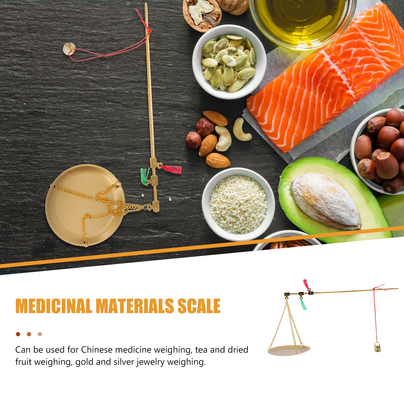 

Handheld Chinese Scale 100g Copper Kitchen Gram Tool Portable Weighing Chinese Medicine Gram Scale Scales For Tea Jewelry Travel