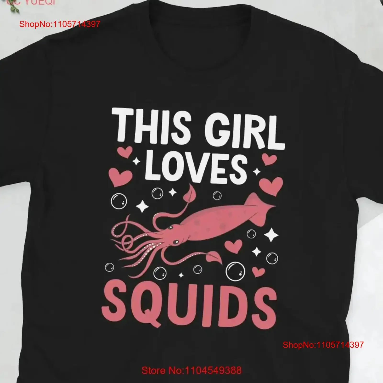 Cute Squid Lover Girl Lovers s T Shirt vintage Washed Versatile designer clothes fashion Slightly Breathable streetwear homme
