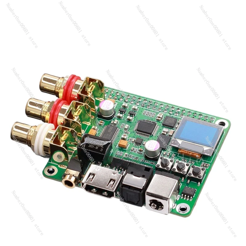 

For Nvarcher HIFI DAC Decoder Raspberry Pi Coaxial Fiber Optic I2S Digital Sound Card 384KHz 32Bit