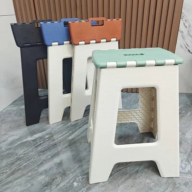 Portable Folding Plastic Stool Lightweight Compact Seat for Camping Fishing Outdoor Travel Picnic Beach Garden Park Durable
