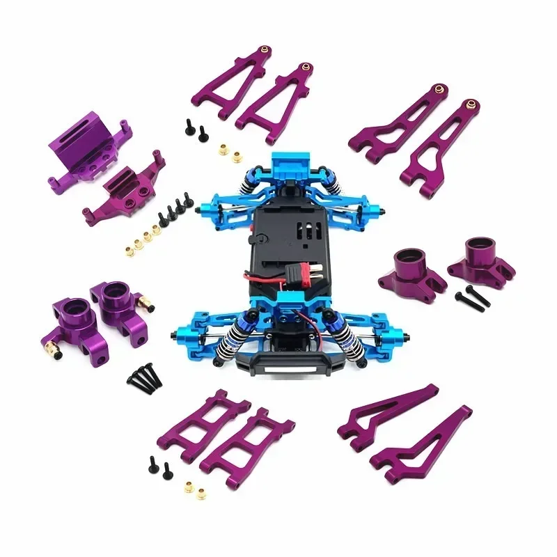 MJX 1/20 20208 & JJRC C8811 7-delige volledig metalen ophanging Upgradekit Aluminium CNC-gefreesde onderdelenset - 93 g Precisiegewicht