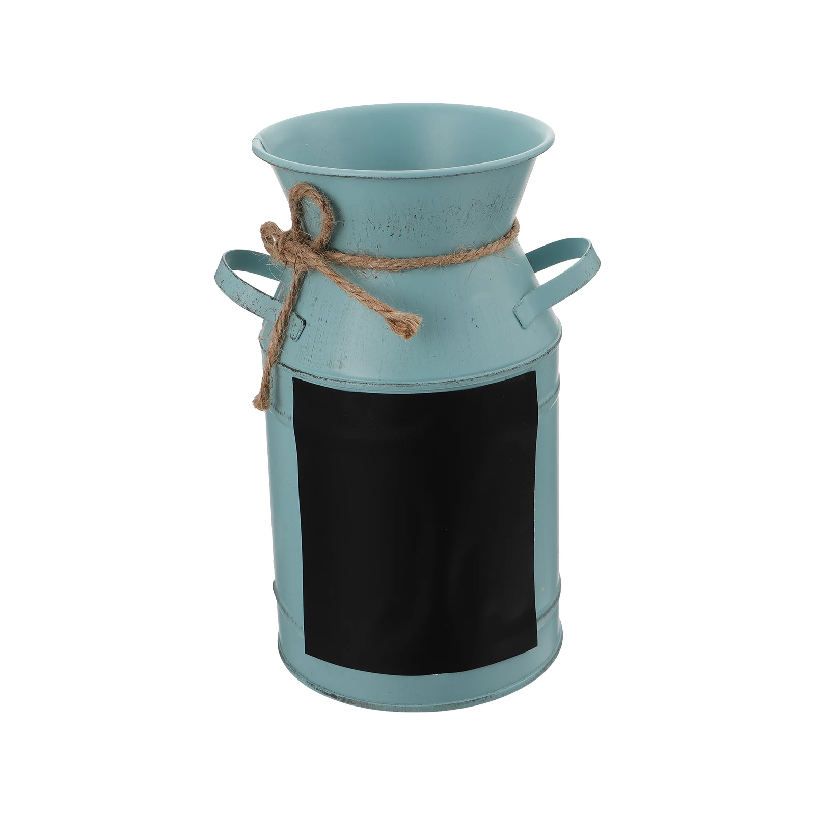 

Vintage Iron Bucket for Dried Flowers Home Decor Retro Flower Vase Arrangement Container Bedroom