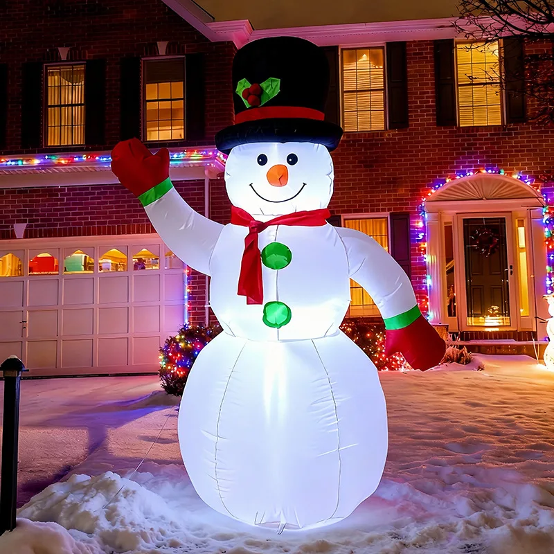 1.2M Christmas inflatable decoration outdoor courtyard garden party ornament LED light Christmas snowman air mold