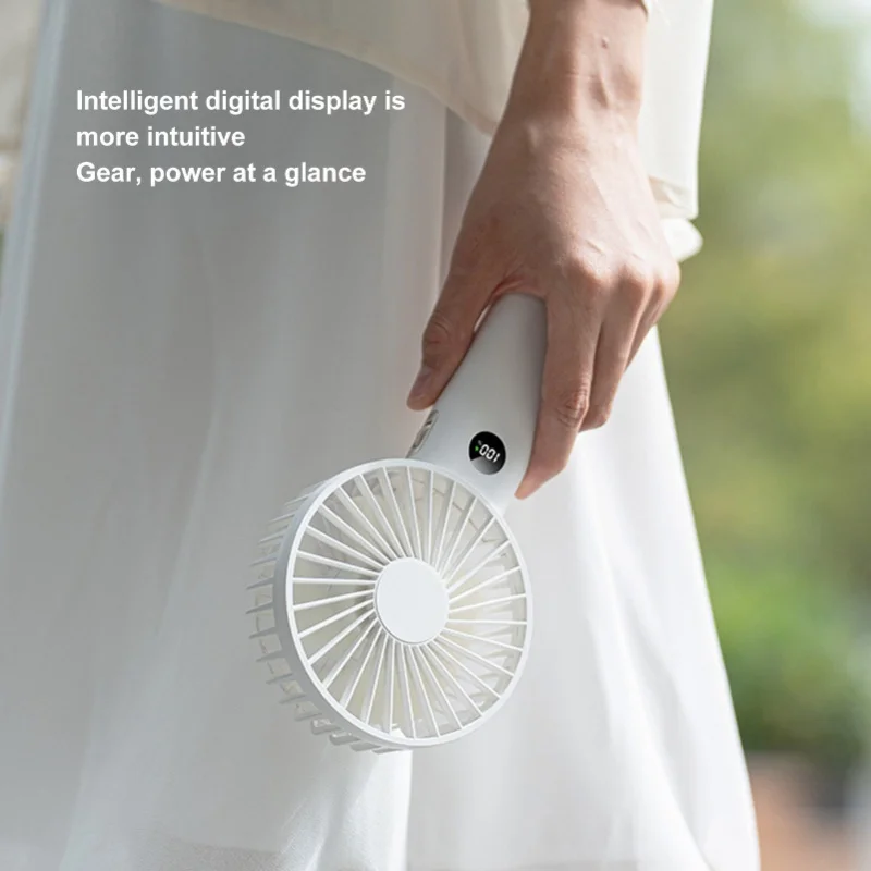Portable Handheld Fan Multifunction 100 Wind Speed Roller Adjustable Night Light USB Rechargeable Small Hand Fan For Outdoor