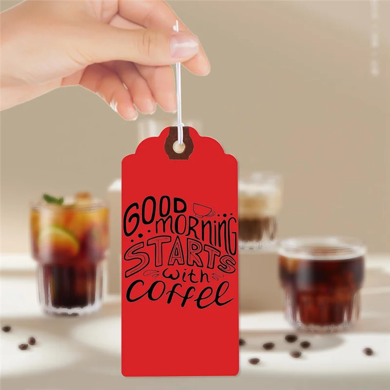 

AM-300Pcs Colored Hang Tags With Elastic Strings Blank Paper Writable Gift Tags Shipping Tags Price Tags For All Occasions
