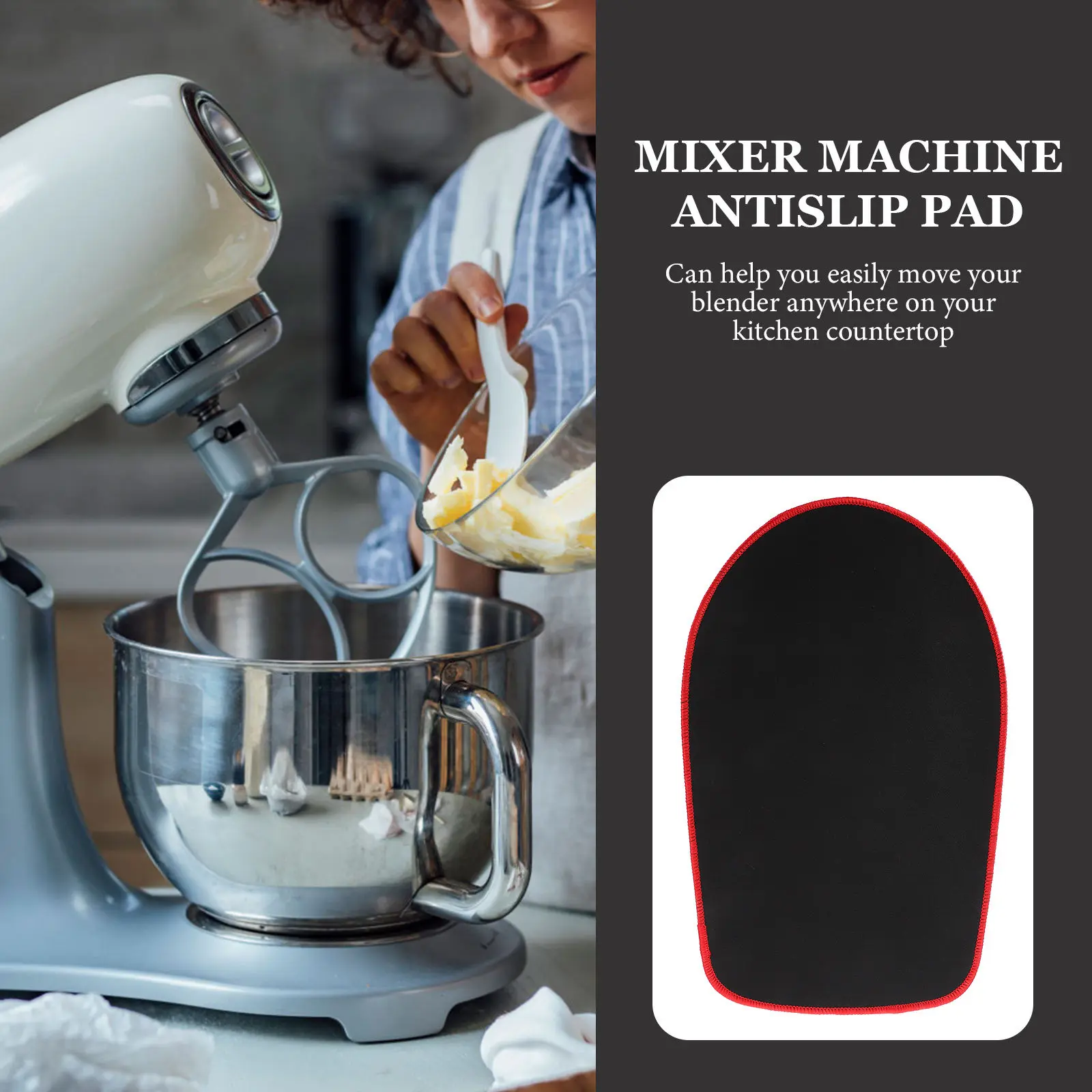 Mixer Slider Pad Nonslip Rubber Mat for Kitchen Stand Mixer 4.5 5 Liter Countertop Stability Sleek Design Easy Installation
