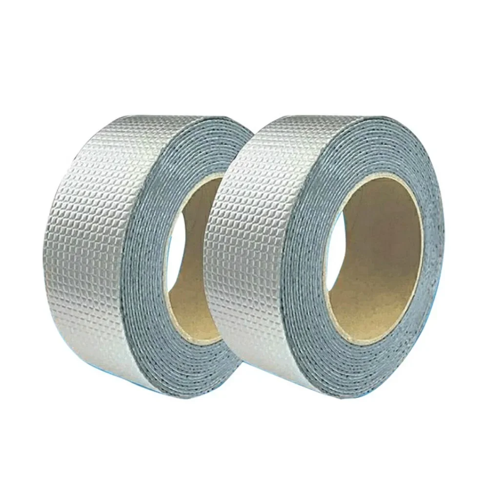 Waterproof Tape High Temperature Resistance Aluminum Foil Thicken Butyl Tape Wall Pool Roof Crack Duct Repair Sealed Self Tape