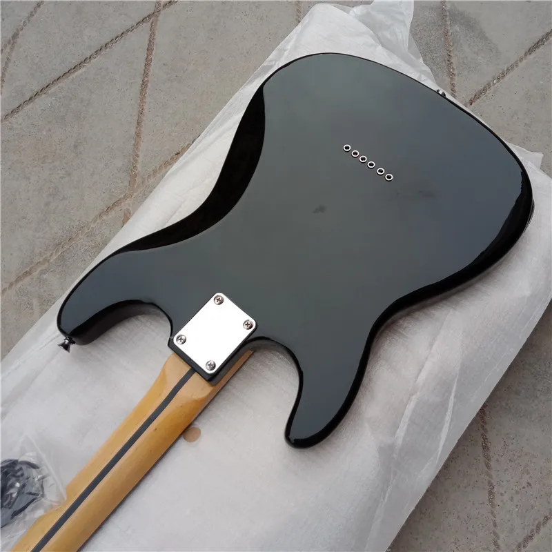 Semi-hollow Acoustic Electric Guitar, Fortune Paulownia Wood Body Black  Install Pickup  BJ-271