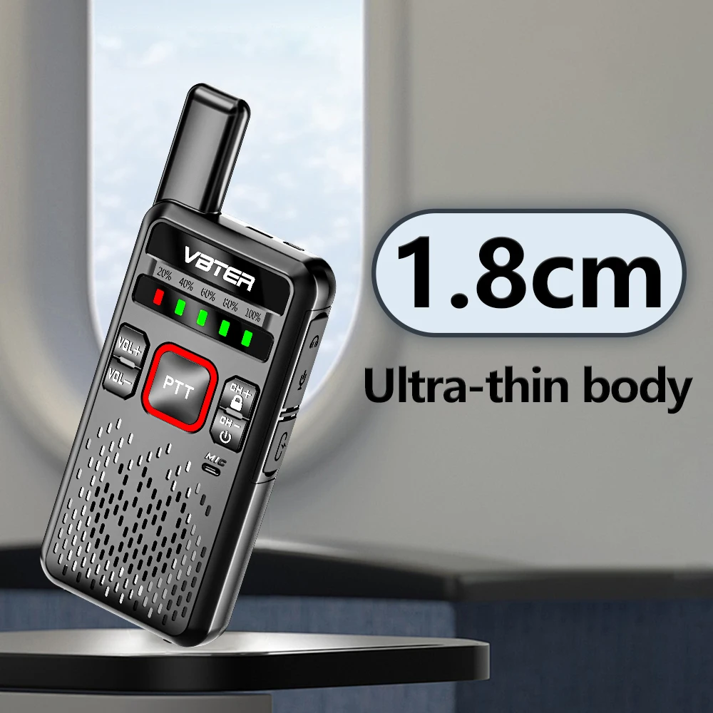 VBTER WBT-V1 ما بعد الإصدار جهاز Walkie-Talkie 4050mAh راديو تناظري ثنائي الاتجاه محمول مع أجهزة راديو صغيرة عالية الطاقة للفنادق 3-5 كجم