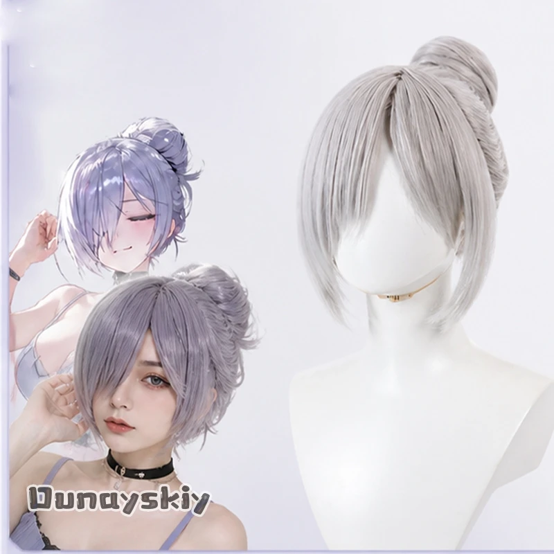 826Cindererer New Hair Kawaii Bun Gray Wigs Cute Lovely Synthetic Hair Halloween Christmas Cosplay Goddessss Anime Victoryry