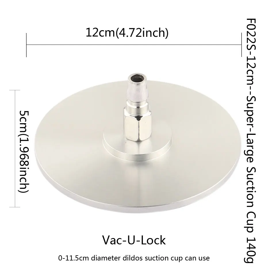 Fredorch 4.72\'\' Suction Cup Adapter with VAC-U-LOCK or 3XLR, Updated Universal Dildo Holder For Quick Connector Sex Machine