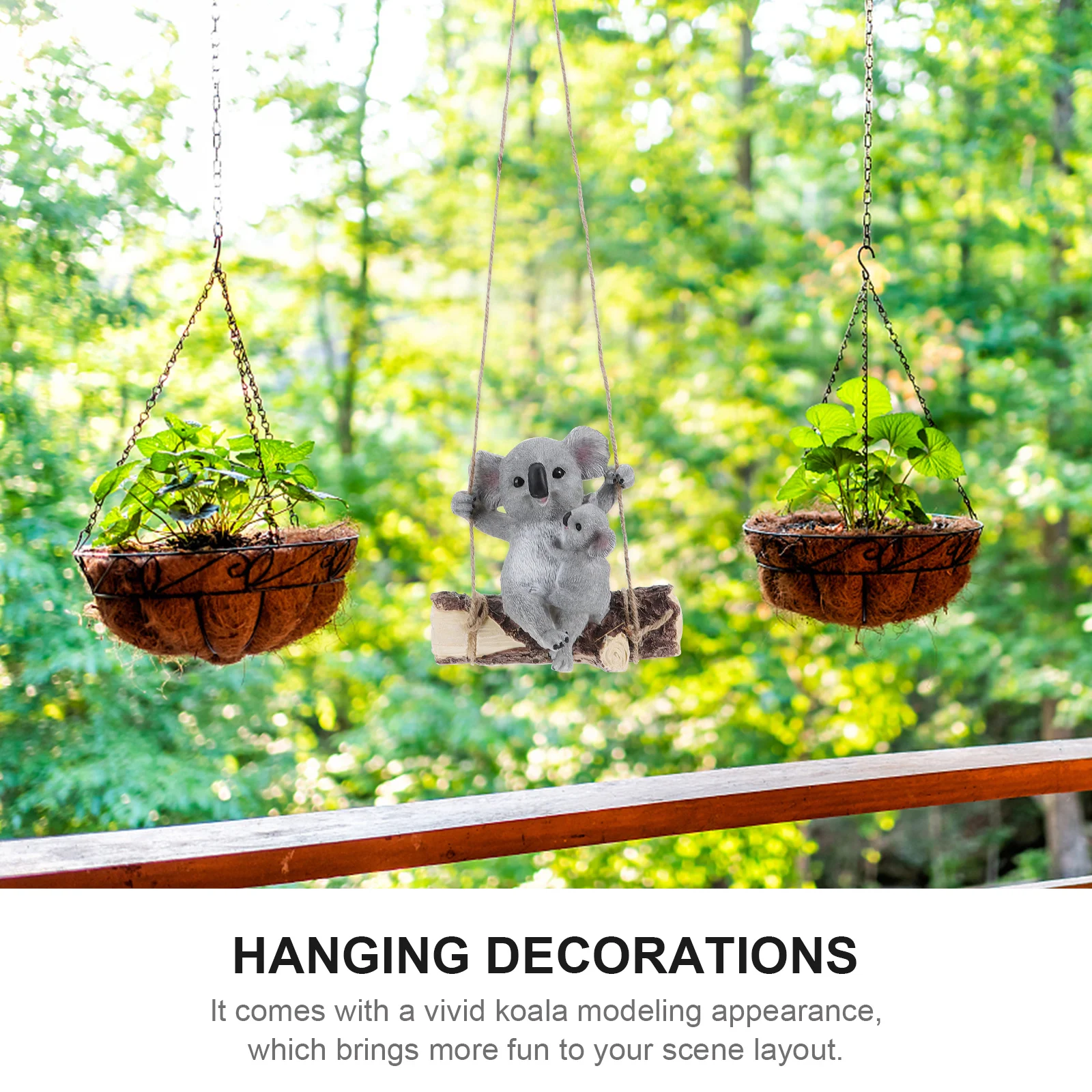 

1Pcs Lifelike Koala Ornament Resin Craft for Garden Yard Park Landscape Decor Outdoor Scene Adornment Grey Koala Shaped Decor