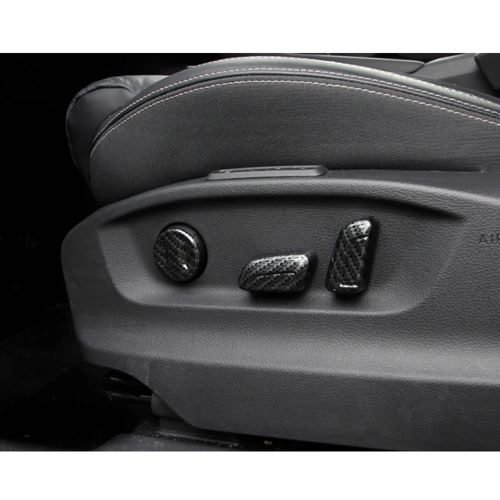 Car Styling Detector For Skoda Kodiaq 2017 2018 2019 2020 2021 2022 Seat Adjustment Knob Button Switch Trim Accessories 6pcs