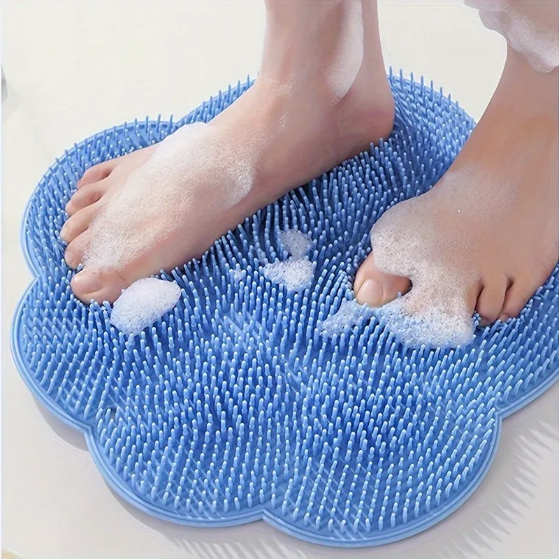 

1pc Bath Massage Pad - Non-Slip, Easy Clean Shower Foot & Back Scrubber Mat for Enhanced Exfoliation and Relaxation