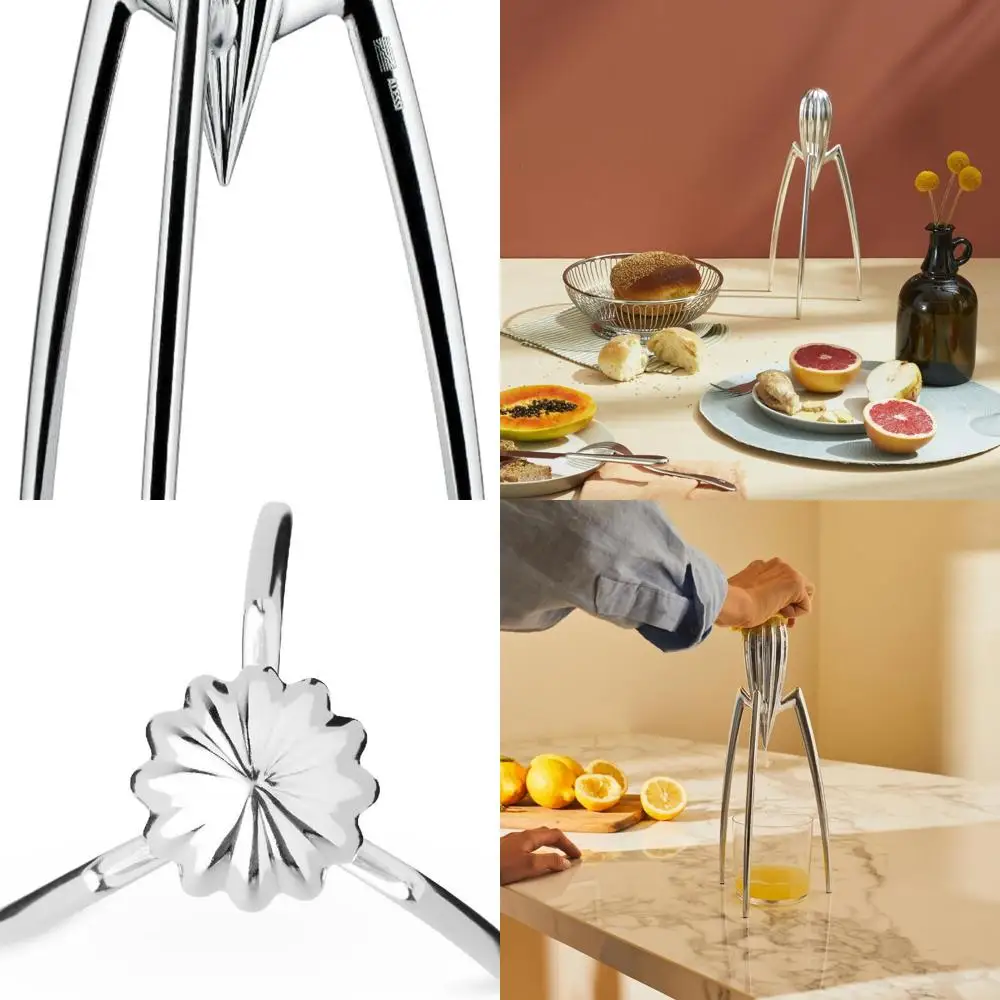 

Aluminum Mirrored Citrus Juicer, Sleek and Efficient