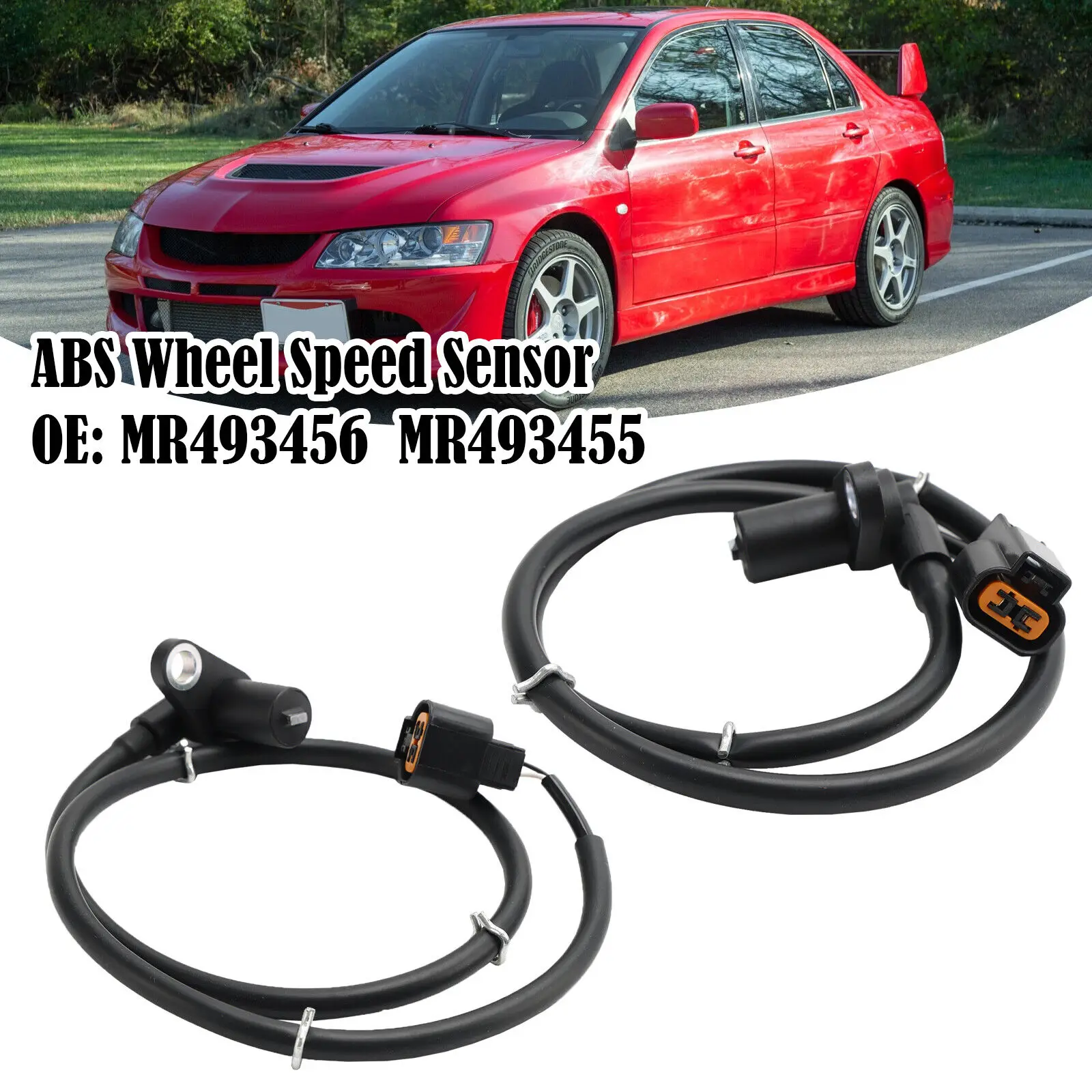 

2Pcs Rear Left & Right ABS Wheel Speed Sensor For Mitsubishi Lancer Evo 2.0 16V