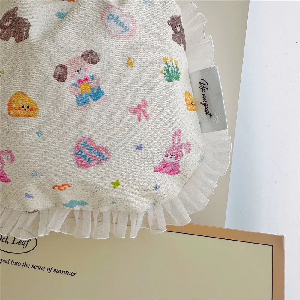 حقيبة مكياج برباط بطبقة مزدوجة، جيب نهاية على شكل فراشة من الدانتيل المطوي، حقيبة تنظيم فوضى السفر، حقيبة تخزين محمولة للعناية بالبشرة #5