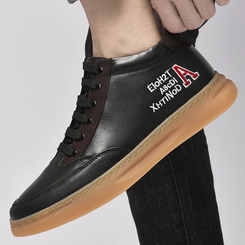 

Брендовые кожаные мужские прогулочные туфли с высоким берцем, уличные нескользящие походные ботинки, винтажный стиль, мужские модные ковбойские ботинки, мягкие ботильоны