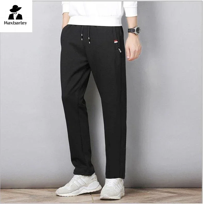 Pantalones deportivos de algodón para hombre, chándal de cintura elástica, holgado, para gimnasio, Otoño, M- 8XL