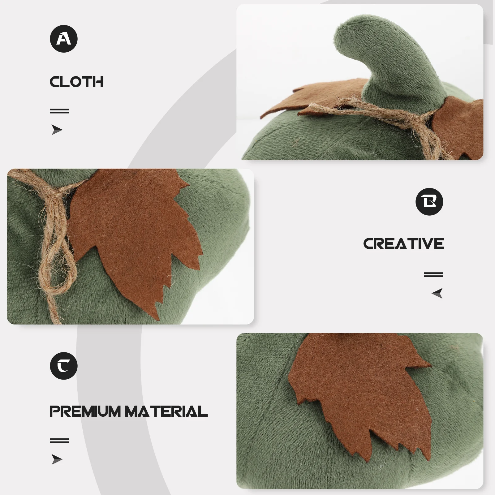 

1Pcs Artificial Pumpkin Cloth Wrapped Halloween Thanksgiving Harvest Festival Desktop Room Home Ornament