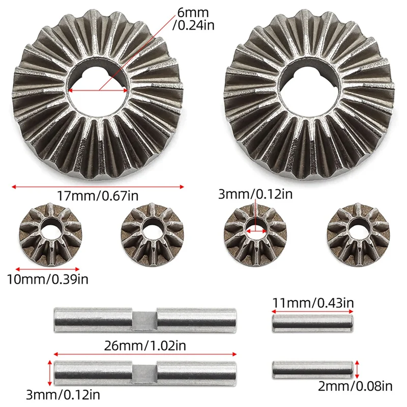 BEDW-RC Car Upgrade Universal Front And Rear Differential Gear W218 Kit For ARRMA1/8 KRATON V5 1/7BIGROCK MOJAVE EXB