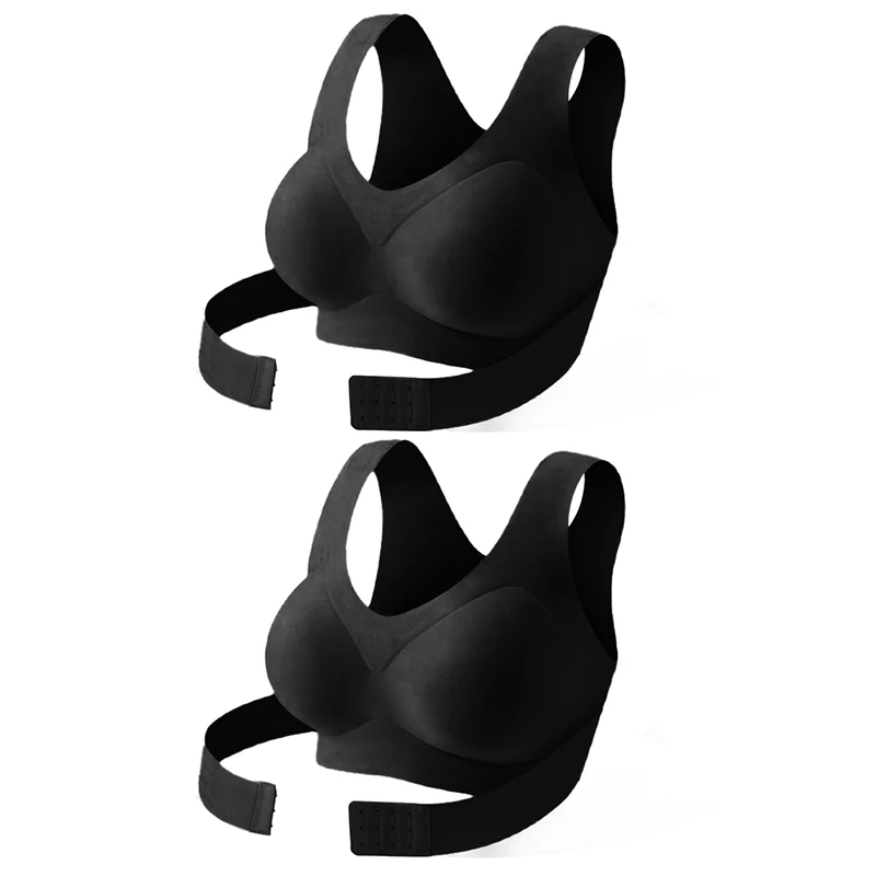 FallSweet 1/2PCS Damen-BHs zur Haltungskorrektur, nahtlos, kabellos, Push-Up-Bralette mit überkreuzter Rückenstütze, weibliche Dessous