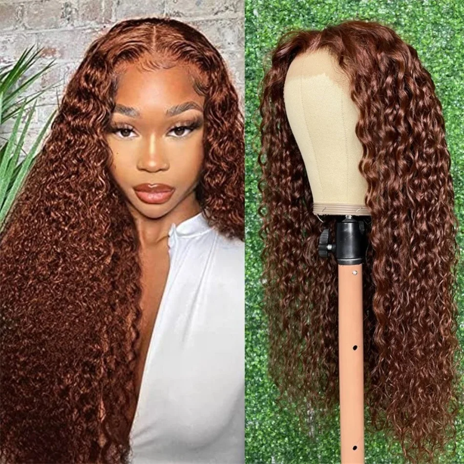 Reddish Brown Loose Deep Wave 13x4 Lace Front Wig Human Hair Colored  Lace Frontal Wig with Baby Hair Copper Red Human Hair wig