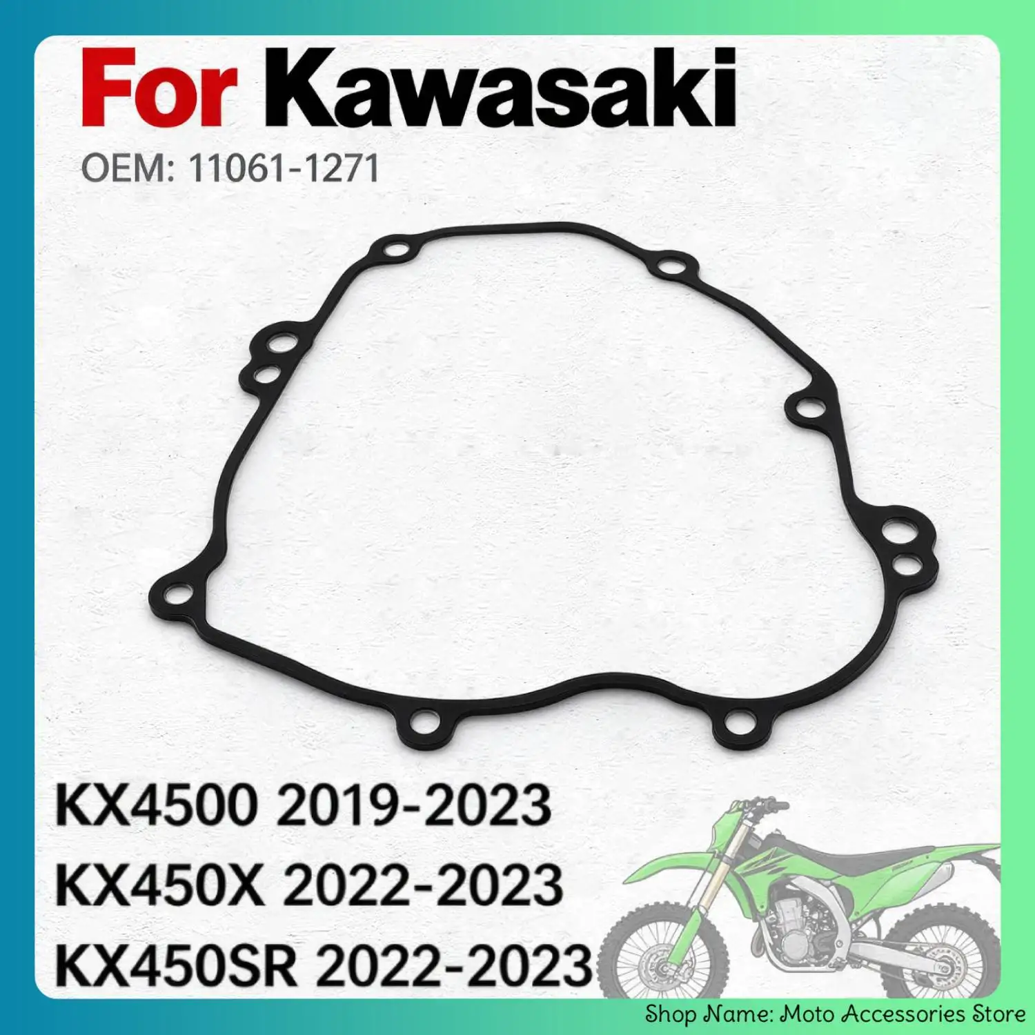 Motorcycle Stator Generator Crankcase Cover Gasket For Kawasaki KX450 KX450X KX450SR 2022-2023 OEM:11061-1271 Accessories