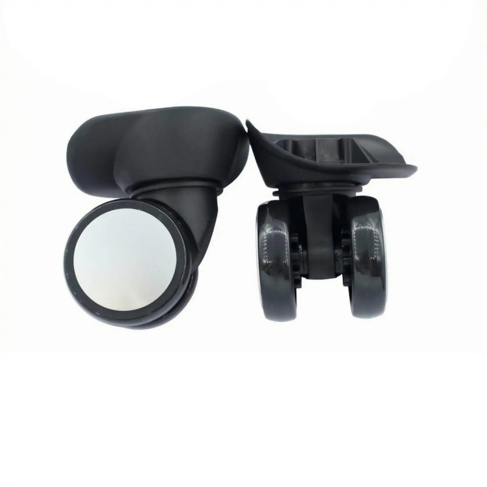 Luggage Trolley Caster Wheel Replacement TPE Double Wheel Swivel Design for Suitcase Bag Repair Hardware Durable Smooth Rolling