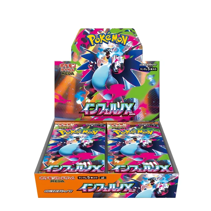 Коллекционная карта Pokemon PTCG Mega Evolution, японская версия X Phantasmal Flames M2 MEGA Vol.2 серии, карты-бустер, коробка, подарки