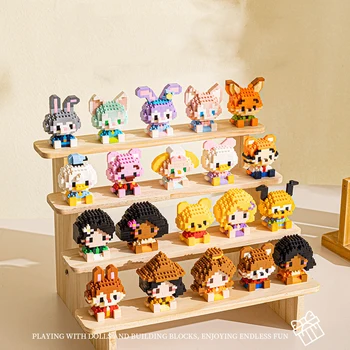 Disney Prenses Mikro Yapı Taşları Mickey Mouse Winnie Arkadaş Şekil Donald Duck 60 Tarzı Montajlı Mini Tuğla Oyuncaklar Çocuklar Için