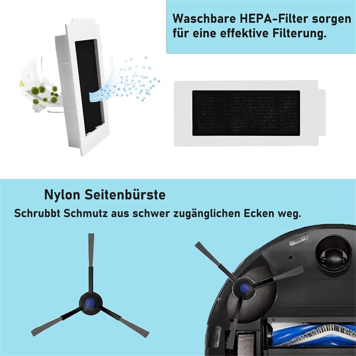 Для Ecovacs Deebot T30 Pro Omni/T30 Omni основная боковая щетка Hepa фильтр швабра ткань аксессуары для робота-пылесоса