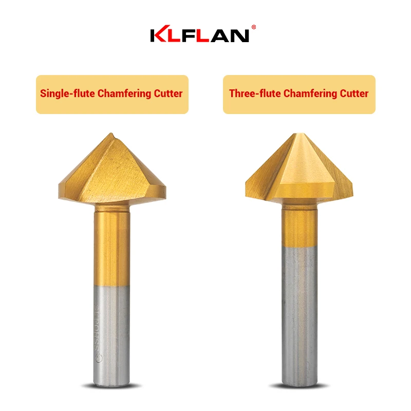 KLFLAN Titanium M35 Mill Metalworking Tools 90-Degree Chamfer Countersink Drill Step Drill Bit Core Drilling Tool Single Edged