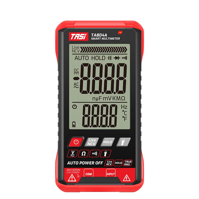 TA804A/B Digital Ultra Thin Multimeter HD Color Professional Auto Tester Multimeter  Screen Intelligent OHM NCV Voltage Meter