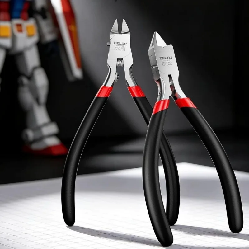 Portable Model Cutting Pliers Anti-slip Handle Nippers Chrome Vanadium Single Blade Side Cutting Pliers Professional Hand Tools