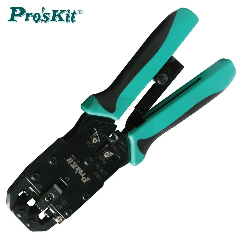 Pro'skit CP-376K 4/6/8P Ratchet network terminal crimping tool, wire stripper, professional modular crimping strip cutting tool