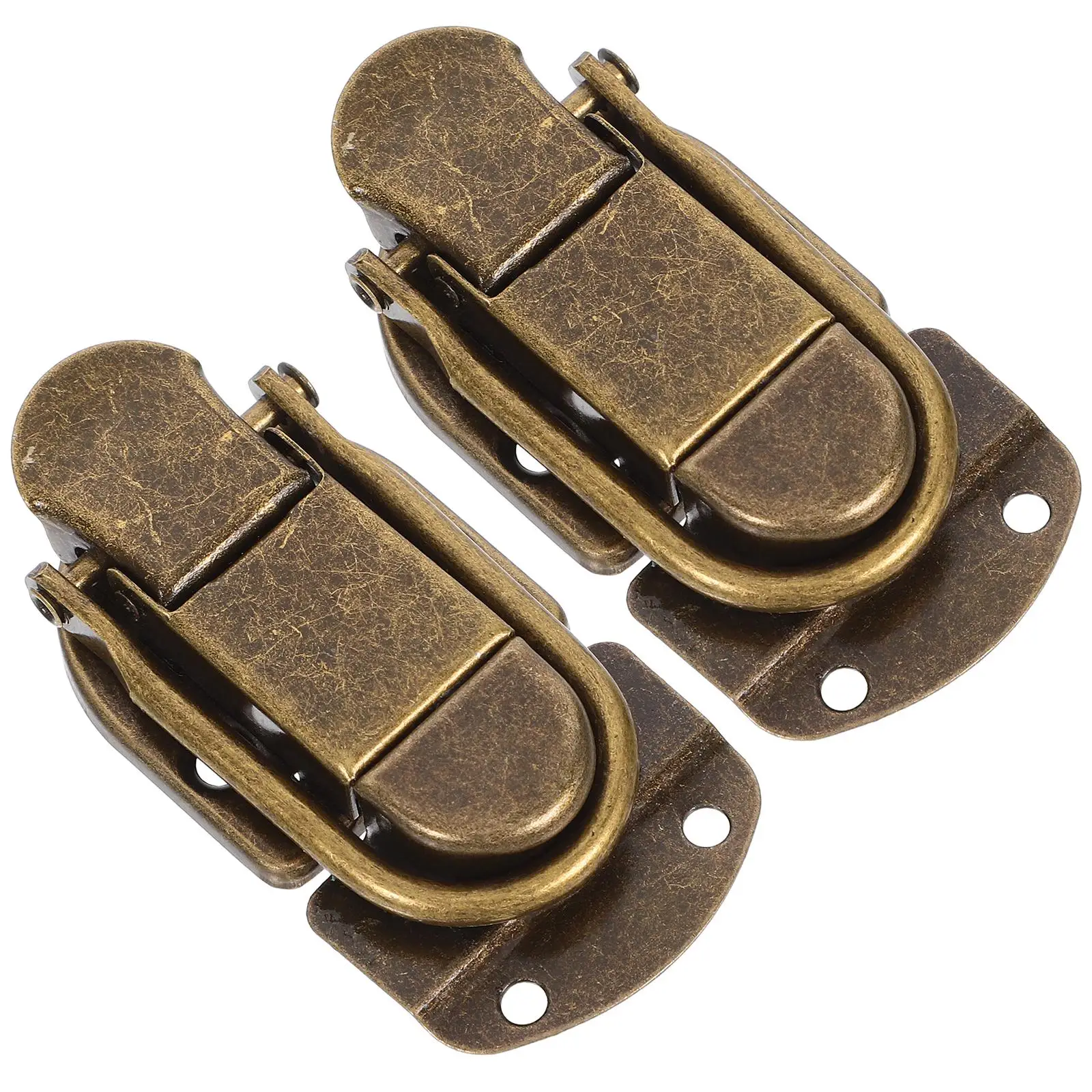 

2Pcs Makeup Box Lock Chest Buckle Metal Case Latch Zinc Alloy Durable Selflocking Tool BoxLatch Hardware Jewelry Hinges