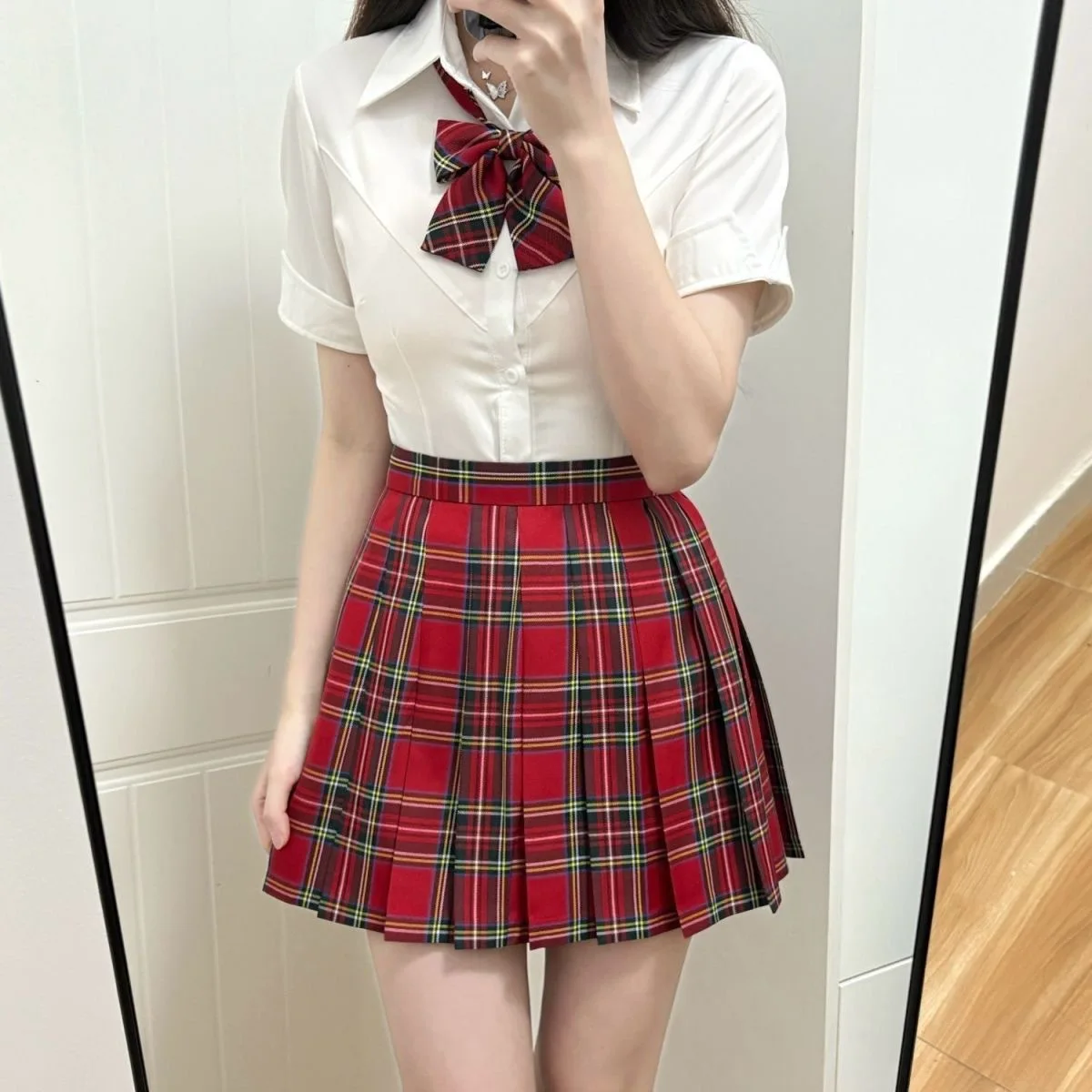

New Small Pepper Sweet And Spicy Plaid Skirt Women's School Girl Original Pleated ort Skirt Autumn Faion Ladies