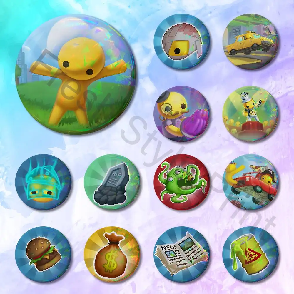 Game W-Wobbly L-Life 32mm 58mm 75mm 44mm 25mm Anime Badges Brooches DIY Pins Decorations Birthday Gifts