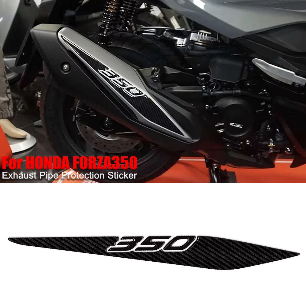 

For Honda Forza350 forza350 Motorcycle Accessories Motorcycle Exhaust Pipe Protection 3D Sticker Waterproof Decorative Sticker