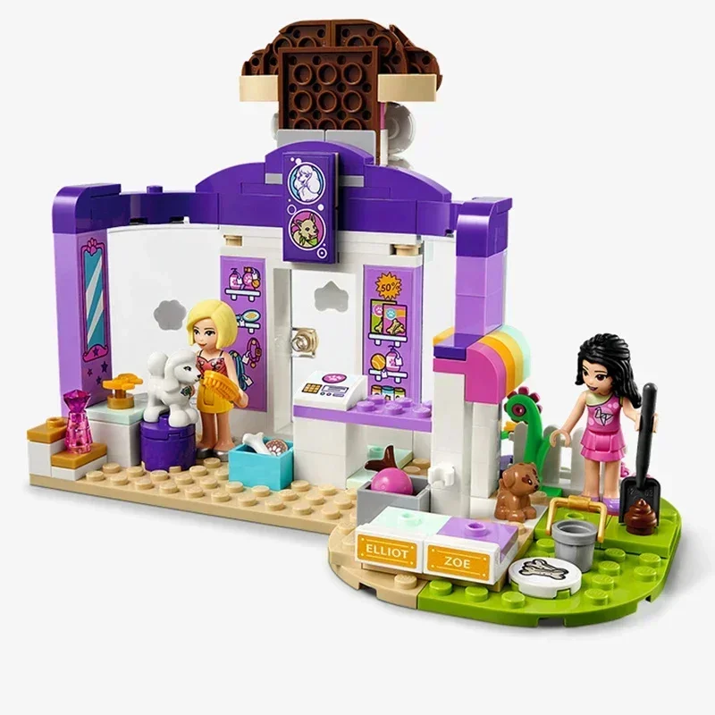 Doggy Puppy Day Care Center Building Block Model Set Compatible 41691 with City Friends 227PCS Bricks Toys for Girls Kids Gifts