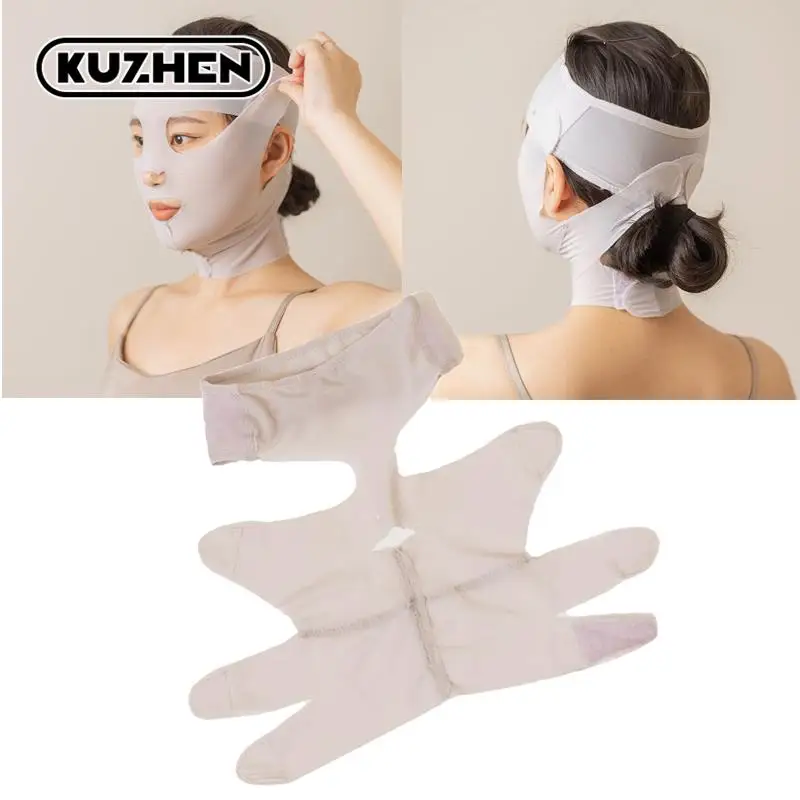 女性のための通気性のある美容マスク,しわ防止マスク,フェイススリーピングマスク,フルリフト,包帯,化粧品,3D