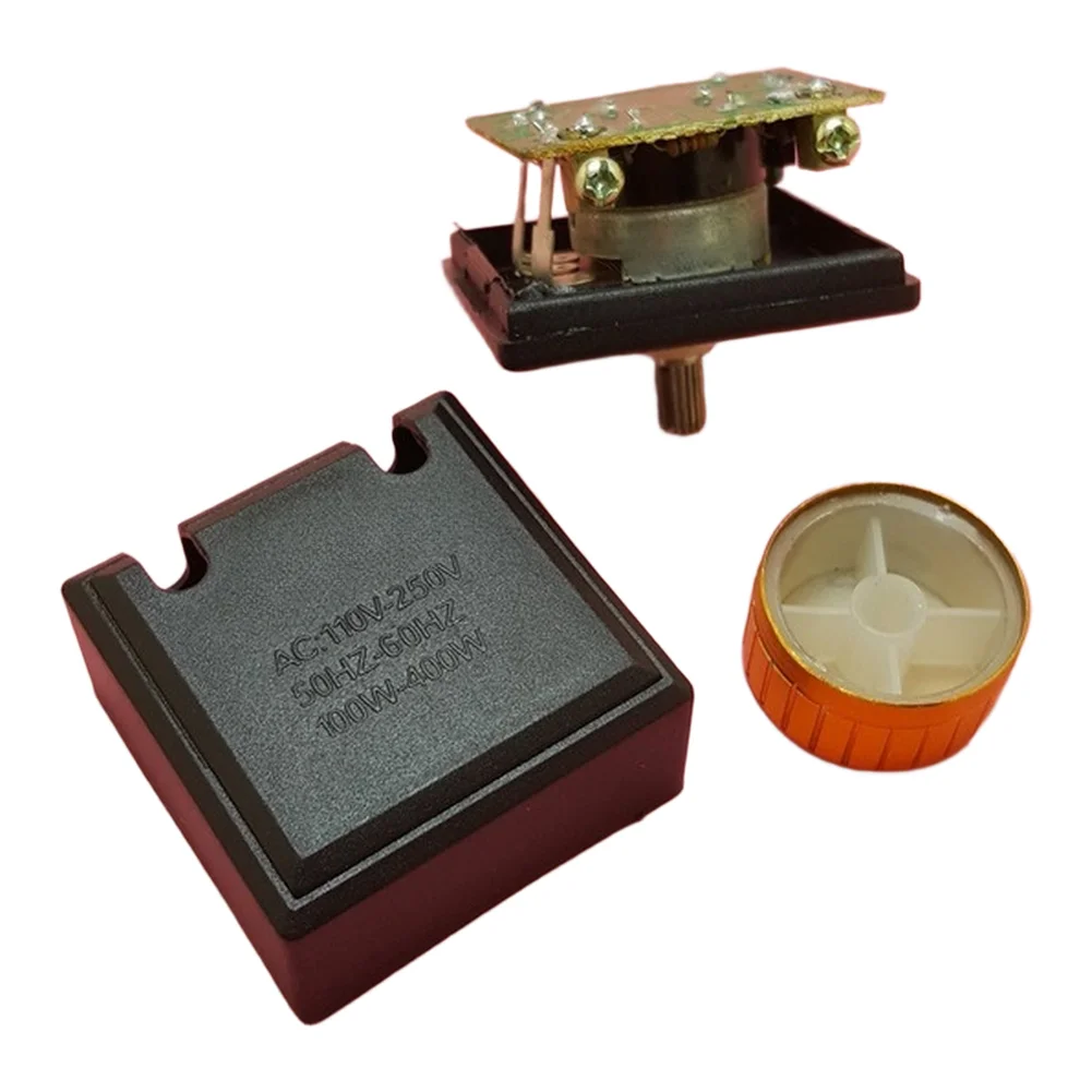 300W Rotary Dimmer Switch Set 2pcs for LED Lamps 110V 250V AC 50Hz 60Hz Knob Control PP Housing 49x49x29mm for Bedside