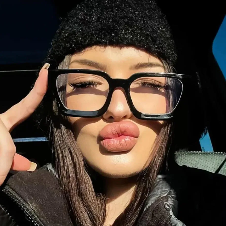 New Transparent Computer Glasses Frame Women Men Anti Blue Light Square Eyewear Blocking Glasses Optical Spectacle Eyeglass