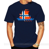 Men Funny T Shirt Women Cool tshirt Norway Shirt  Norwegian Flag Ship T-Shirt